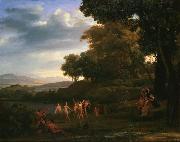 Claude Lorrain Landscape with Dancing Satyrs and Nymphs Spain oil painting artist